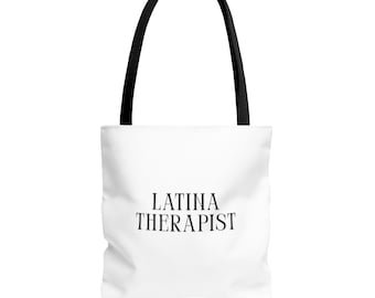 Latina Therapist Tote Bag: Eco-Friendly Polyester, Mental Health Gift