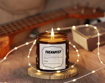 Therapist Scented Soy Candle | Relaxing Aromatherapy Gift, Mindfulness Decor, Self-Care Essential, Wellness Candle