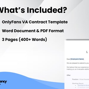 Onlyfans VA Contract Template: Customizable Employment Offer (PDF