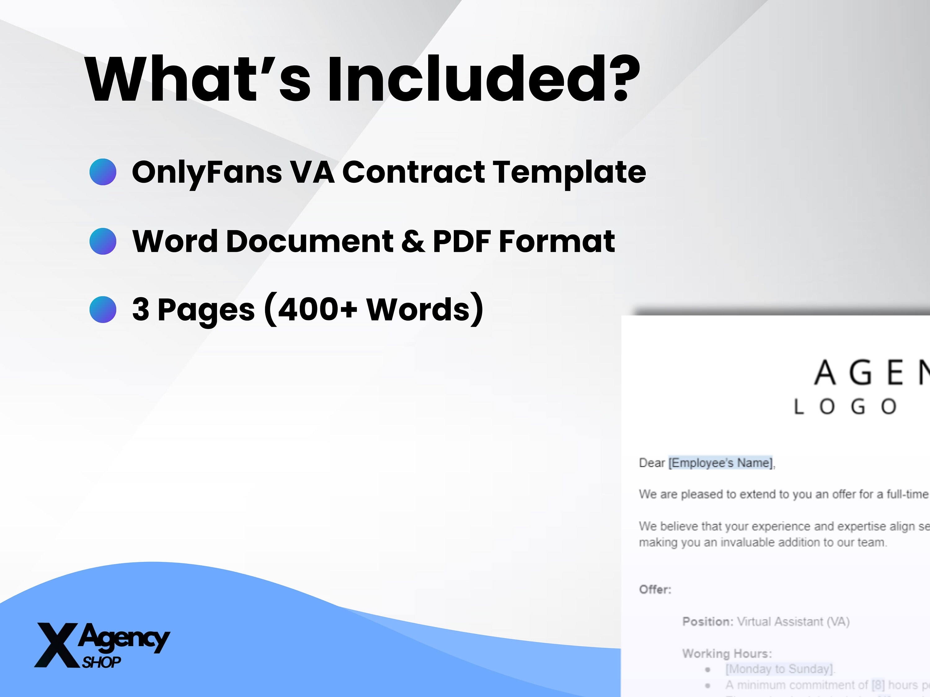 Onlyfans Virtual Assistant Contract Template | Hire Onlyfans Vas With