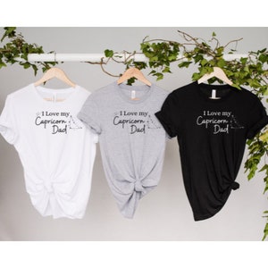 Amo il mio papà Capricorno - t-shirt unisex, regalo di compleanno per papà, mamma, figlio, figlia