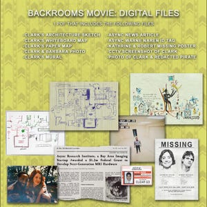 Peut inclure: Une collection de fichiers numériques intitulée Backrooms Movie: Digital Files, comprenant un PDF avec le croquis d'architecture, la carte, la photo et la fresque de Clark, ainsi qu'un article, un badge, un avis de recherche et une capture CCTV.
