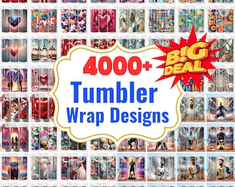 20oz Tumbler Wrap Designs: Sublimation PNG Bundle (Digital Download)