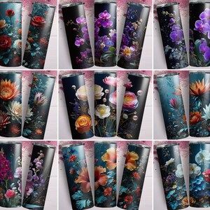 gothic tumbler wrap, moody floral tumbler, gold floral tumbler, black rose tumbler, dark rose tumbler, mysterious floral tumbler, dramatic floral tumbler, elegant floral tumbler, modern floral tumbler, black and gold tumbler, boho floral tumbler,