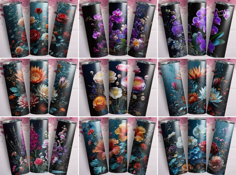 gothic tumbler wrap, moody floral tumbler, gold floral tumbler, black rose tumbler, dark rose tumbler, mysterious floral tumbler, dramatic floral tumbler, elegant floral tumbler, modern floral tumbler, black and gold tumbler, boho floral tumbler,