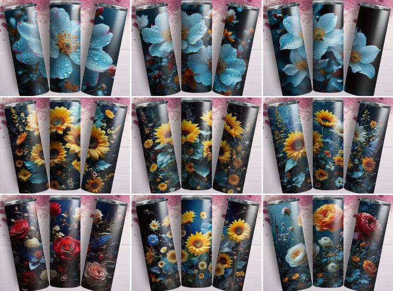 Dark floral Tumbler Designs, black flowers 9.2 x 8.3 Straight Skinny Tumbler Wrap PNG Dark Flowers Tumbler Wrap PNG Design, 20oz & 30oz Skinny Tumbler Sublimation Black Roses Tumbler Wrap PNG, 20 oz Skinny Tumbler Sublimation Design Instant Download