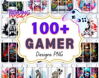 Gamer Tumbler Wraps Bundle: 3D Video Game Controller Designs (PNG Digital Download)