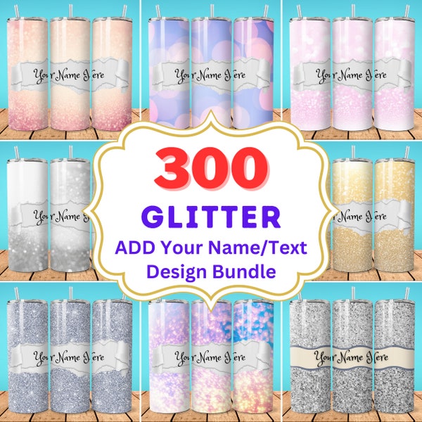 Glitter Add Your Name/Text Tumbler Sublimation Wraps Bundle Glitter Wrap Designs PNG Bundle Ombre Glitters Pattern Mothers day Gift for mama