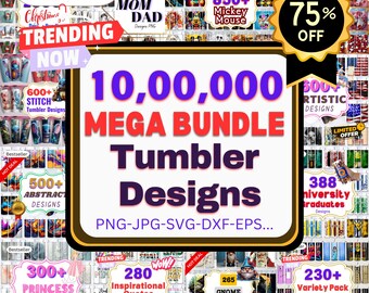 Tumbler Wrap MEGA Bundle: Floral, Glitter, Boho & More (Digital Download)