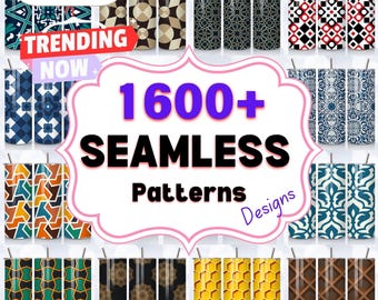 Seamless Tumbler Wraps Bundle: Sublimation PNG Designs (Digital Download 300 DPI)