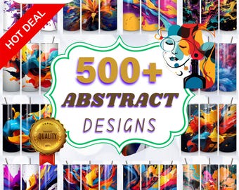 Abstract Tumbler Wraps Bundle: Geometric Sublimation Designs (Digital Download PNG)