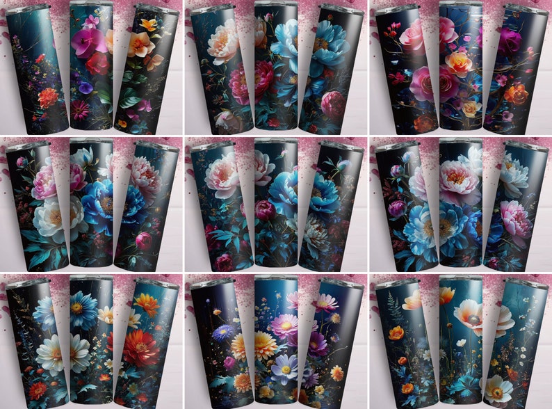 aesthetic floral tumbler, dark botanical tumbler, neon floral tumbler, luxury botanical tumbler, watercolor floral tumbler, minimalist floral tumbler, celestial floral tumbler, enchanted floral tumbler, dreamy floral tumbler, victorian floral tumbler