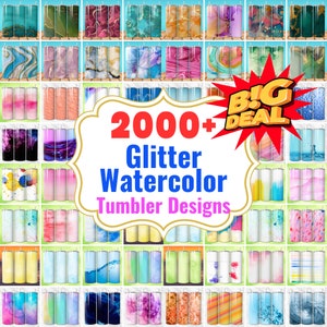 2000+ Best Seller Tumbler Wrap Bundle 20oz Skinny Tumbler Sublimation Design Ultimate Tumbler Wrap Bundle design Glitter Watercolor Tumbler