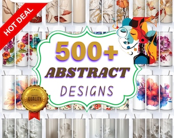 Abstract Tumbler Wraps Bundle: Geometric Sublimation Designs (Digital Download PNG)