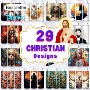 Christliche Kreuz Tumbler Wraps: Glaube Bibel Vers Designs (Digitaler Download)