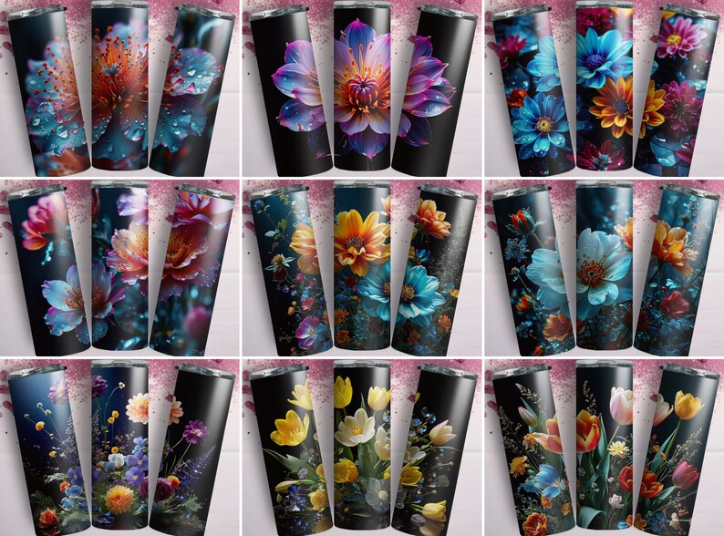 Dark floral Tumbler Designs, black flowers 9.2 x 8.3 Straight Skinny Tumbler Wrap PNG Dark Flowers Tumbler Wrap PNG Design, 20oz & 30oz Skinny Tumbler Sublimation Black Roses Tumbler Wrap PNG, 20 oz Skinny Tumbler Sublimation Design Instant Download