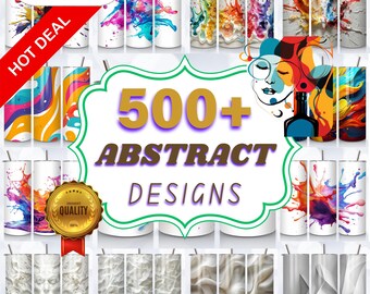 Abstract Tumbler Wraps: Geometric PNG Designs for 20oz Sublimation (Digital Download)