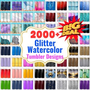 2000+ Best Seller Tumbler Wrap Bundle 20oz Skinny Tumbler Sublimation Design Ultimate Tumbler Wrap Bundle design Glitter Watercolor Tumbler
