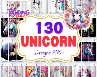 Unicorn Tumbler Wrap Bundle | 20oz Skinny Sublimation PNG (Digital Download)