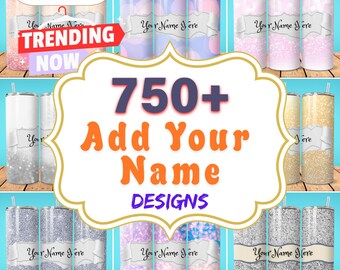 Personalized Tumbler Wrap: Boho Floral Name Design (Digital Download)