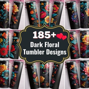 dark floral tumbler wrap, floral tumbler wrap, black floral tumbler, elegant tumbler wrap, gothic floral tumbler, luxury tumbler wrap, vintage floral tumbler, black tumbler wrap, flower tumbler wrap, shiny floral tumbler, dark aesthetic tumbler,