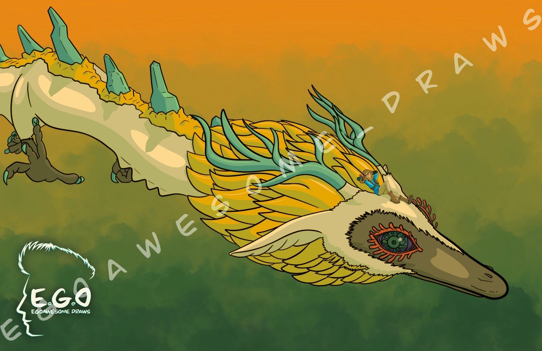 The Legend of Zelda Tears of the Kingdom Link and Light Dragon Art ...