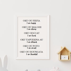 Tongan Affirmations Poster