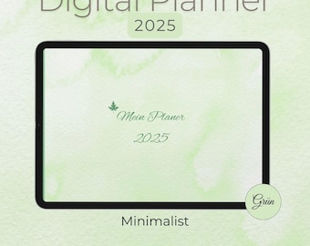 Digital Planner German 2025 / iPad Planner / Tablet Planner / Goodnotes Calendar / Hyperlinks / Digital Green