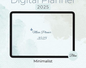 Digital Planner German 2025 / iPad Planner / Tablet Planner / Goodnotes Calendar / Hyperlinks / Digital Blue