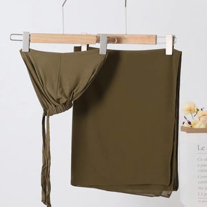 Hijab and cap matching set chiffon and undercap jersey set shawl matching matching cap and chiffon
