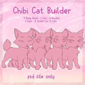 Chibi Cat Builder (Linearts)