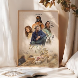 Dances with Wolves (1990) Inspired Movie Poster | Digital Download | Epic Western Film Art | Printable Cinema Decor