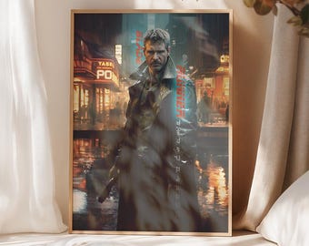 Blade Runner (1982) Inspired Custom Digital Art for Striking Poster