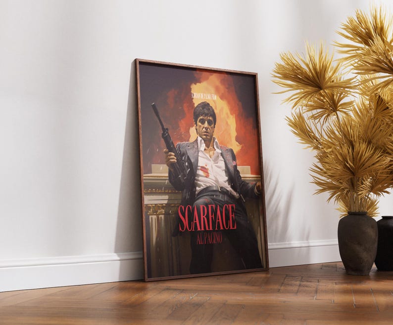 Scarface (1983) Inspired Custom Digital Art for Iconic Movie Poster - Etsy