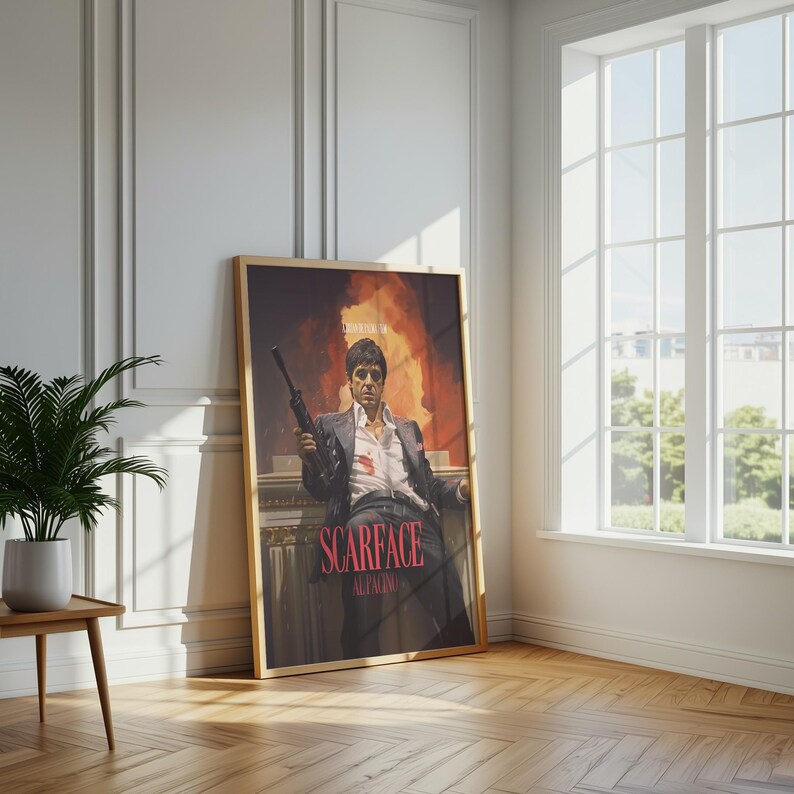 Scarface (1983) Inspired Custom Digital Art for Iconic Movie Poster - Etsy