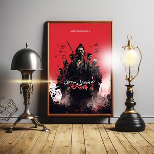 Seven Samurai (1954) Inspired Custom Digital Art for Movie Poster