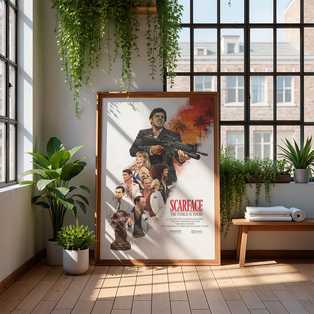 Scarface (1983) Custom Digital Art Al Pacino Movie Poster - Etsy