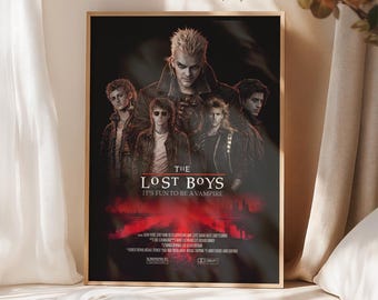 Op The Lost Boys (1987) geïnspireerde aangepaste digitale kunst voor filmposter