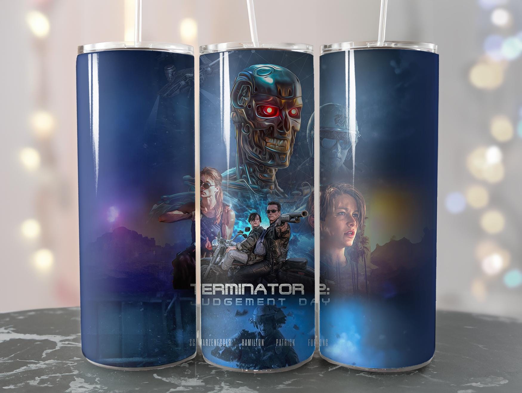 Terminator Sublimination Terminator 2: Judgment Day (1991) Inspired Digital Art for 20oz Skinny ...