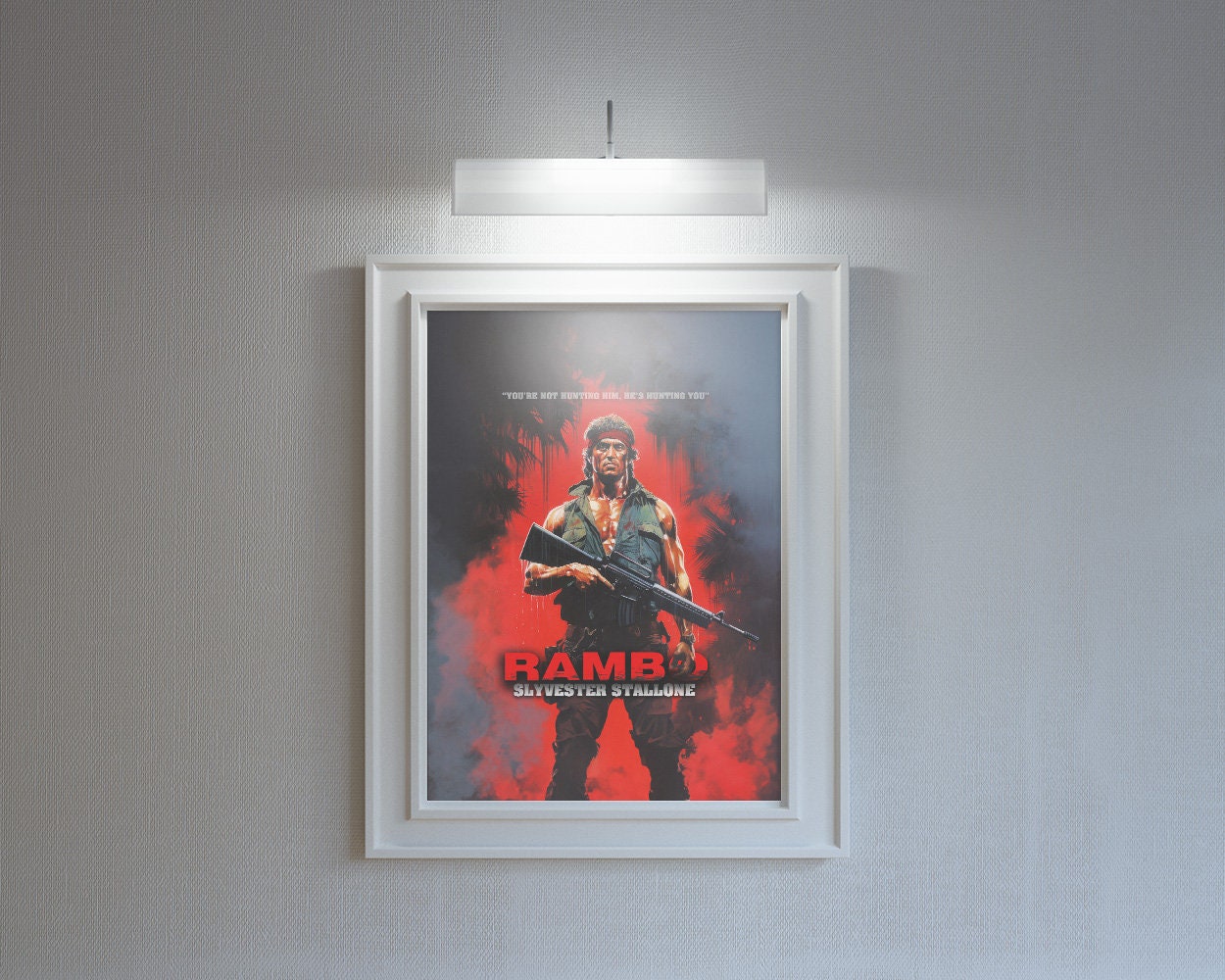 Sylvester Stallone as Rambo Inspired Custom Digital Art for Iconic ...
