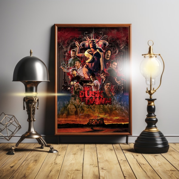 From Dusk Till Dawn (1996) Inspired Custom Digital Art Download for Movie Poster