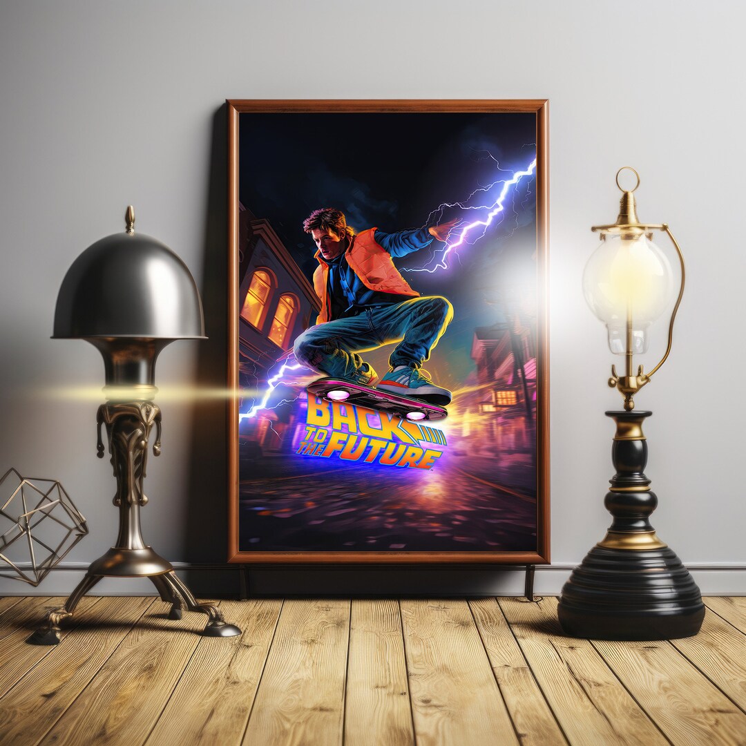 Back to the Future Inspired Custom Digital Art for Captivating Poster