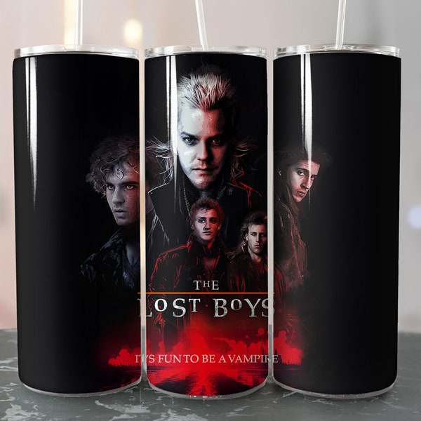 The Lost Boys (1987) Inspired Custom Digital Art for 20oz Skinny Tumbler Sublimation