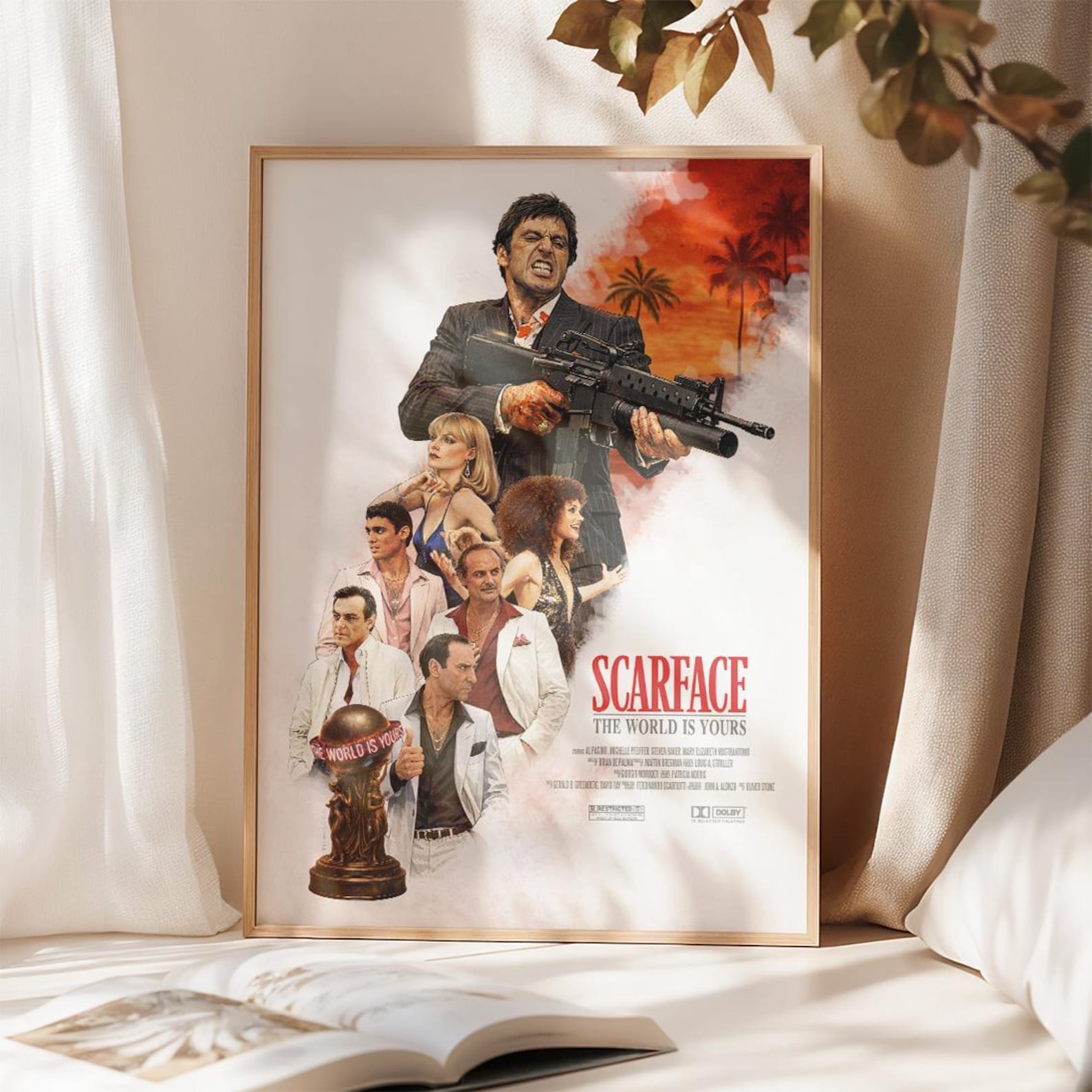 Scarface (1983) Custom Digital Art Al Pacino Movie Poster - Etsy