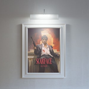 Scarface (1983) Inspired Custom Digital Art for Iconic Movie Poster - Etsy