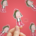 Cowgirl Frog Sticker | Cute Waterproof Vinyl Decal for Laptops, Water Bottles, Phone Cases | Dishwasher-Safe | Funny | Amphibian