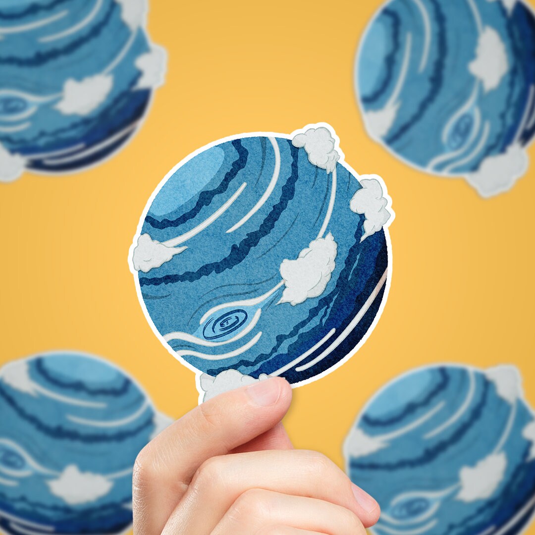 Neptune Sticker | Cute Waterproof Vinyl Decal for Laptops, Water ...