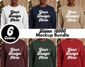 Gildan 18000 Sweatshirt Mockup Bundle, Christmas Sweatshirt Mockup, Gildan Sweatshirt Mockup, G18000 Sweatshirt, Christmas Sweatshirt