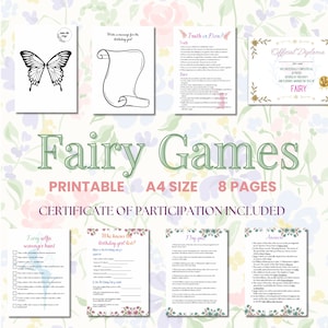 Fairy Theme Party Game for Birthday Party for Children Fun Activity ...