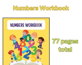 Preschool Numbers Workbook | Printable Worksheets | Homeschool | Tracing | Fine Motor | Math | Addition I 77 Pages